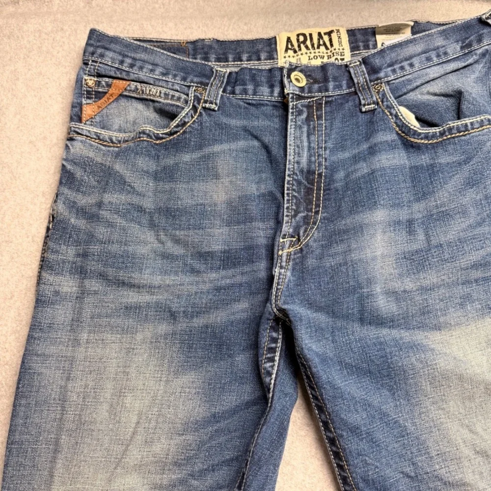 Ariat M4 Low Rise Boot Cut Jeans Mens 38x32 Turnout Blue Denim